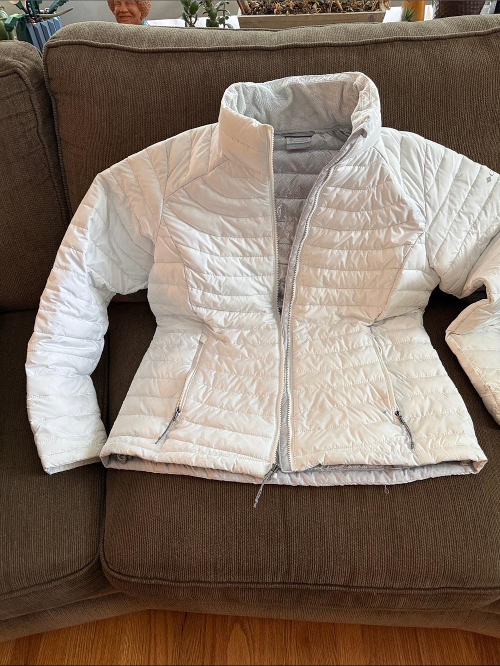 Columbia Omni Heat Lightweight White Quilted Women's Jacket